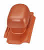 Alegra12 Dunstrohrsys.125mm rot eng (BO), Ton, inkl.Flexschlauch mit Reduz.