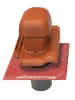Alegra15 Dachlüfter 150mm rot eng. incl.Anschlussmanschette