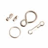 Kugelketten-Zubehörsatz verchr. Ø2,4 mm je 2 S-Haken, Ringe, Befestigungen