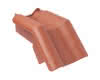Braas Achat 14 GS(Hanseat) Naturrot Mansard-Ortgangziegel links