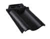 Braas Achat 12V Vulkanschwarz Firstanschluss-Ortgang LI f.Vollk.First