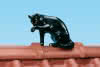 Braas Dachschmuck First-Katze 25 cm Schwarz (glasiert)