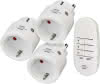 Funkschaltset MINI 4-teilig 2300W 3xEmpfänger,1xSender,ws IP20