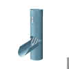 Rheinzink Regenrohrklappe DN 100 mit Sieb prePatina blaugrau