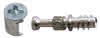 Excenterbeschläge Zamak 10 mm mit Abdeckkappe weiß (2 Stück)