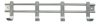 Garderobenleiste Edelstahl geb. 75x360mm mit 4 Haken