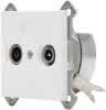 Antennensteckdose Athenis arktis matt TV/RF