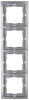 Abdeckrahmen Venedig platin, 4-fach 