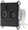 Antennensteckdose Athenis schwarz matt TV/RF