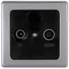 Antennensteckdose Vision TV/RF stahl 
