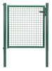 Einzeltor Wellengitter grün 1000x1000 mm mit Pfosten Ø60 mm