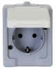 Steckdose Standard 1-fach grau AP-Feuchtraum