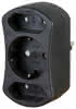 Adapter Europa Stecker/Steckdose schwarz 