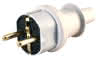 Stecker m. Knickschutz PVC grau 