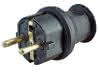 Stecker Gummi m.Knichschutz kl. schwarz 