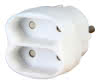 Doppelstecker Euro-Kopp arktis-weiß 