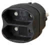 Doppel-Stecker Euro-Kopp schwarz 