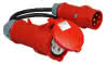 Adapterltg CEE-Stecker auf CEE-Kupplung CEE-St.5-p.16A a. CEE-Kuppl 5-p.32A,80cm