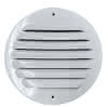 Wetterschutzgitter Alu weiss D 100 mit Fliegendraht